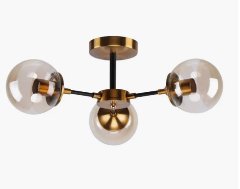 *Светильник потолочный 20713/3GD+BK AMB фото 1