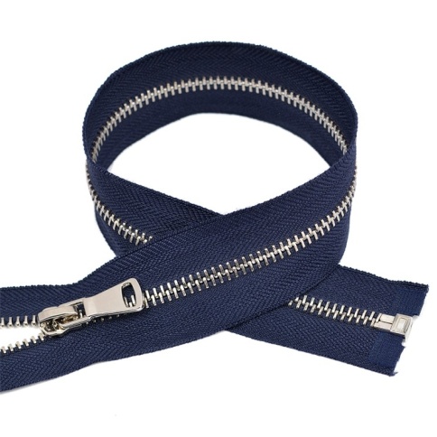 Молния "Трактор"№5, серое звено,55см, т.синяя фото 1