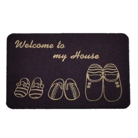 Коврик ComeForte ВЕЛЮР ТАПОЧКИ 40*60см черный фото 1