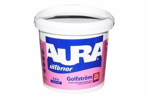 Особопрочная краска для стен и потолков "AURA COLFSTROM" 4.5л  тонируется по Eskarocolor фото 1