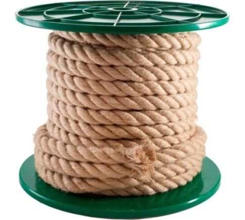 Веревка крученая джутовая 12мм (90м) фото 1