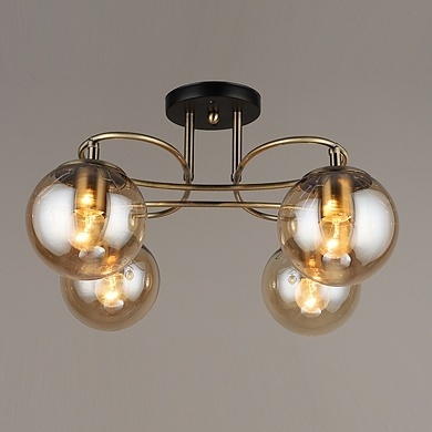 *Люстра N4631/4 АВ+ВК бронза/черный фото 1