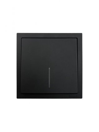 Lezard Выключатель СП 1кл с индик черный бархат ZIMA 704-4288-111QC фото 1