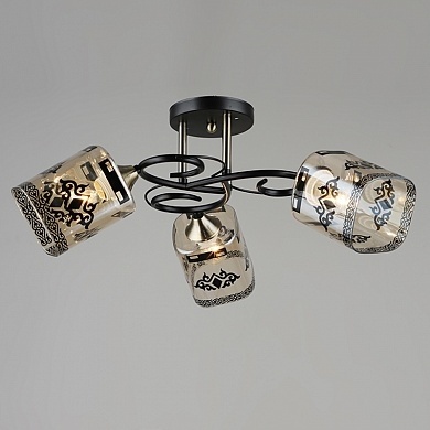 Люстра С1723/3 черный/бронза фото 1