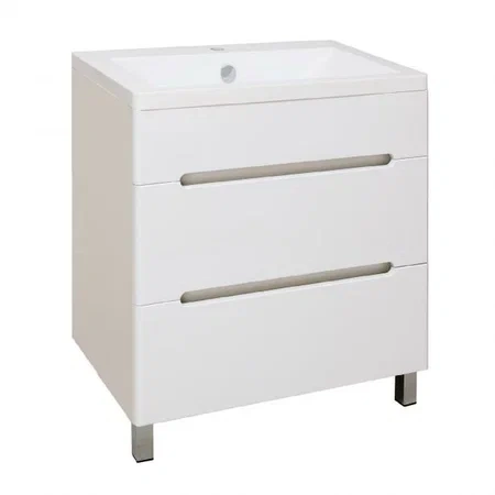 Тумба "Парма 75" (3 двери) + умывальник Omega 75 фото 1