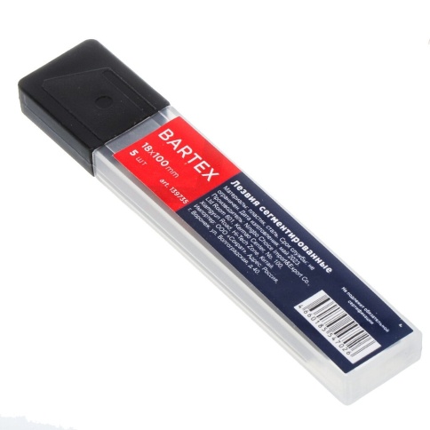 Лезвия 18 х 100мм 5шт. BARTEX сегментированные для пистолетного ножа (139735) фото 1