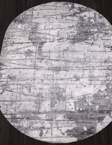 Ковер ARMINA 0.8*1.5 03752A oval Grey/Grey Турция фото 1