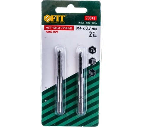 Метчики метрические , легированная сталь набор 2 шт., 4х0,7 мм (70841) фото 1