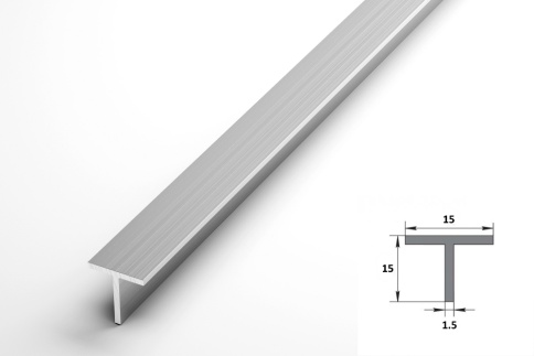 Алюм. тавр  Тп01.2000.500  15*15*1,5* фото 1