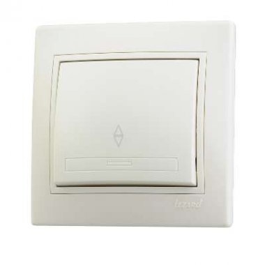 (!) Lezard Выключатель с/у 1кл проходной крем Мира 701-0303-105 фото 1