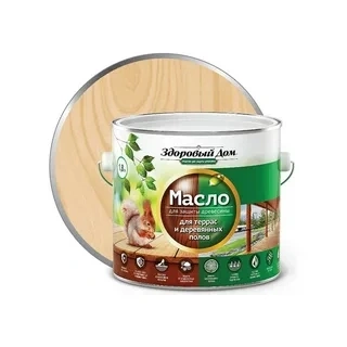 Здоровый Дом Масло для террас и деревянных полов Бесцветное 0,75л. фото 1