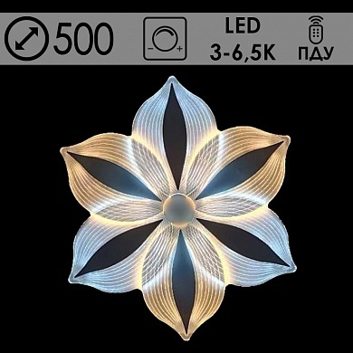 Люстра 55470 WT белый 2*36W 3000k-6500k d500 диммер фото 1