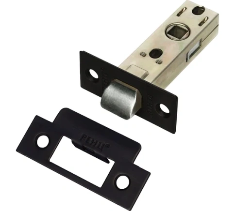 Задвижка межкомнатная RENZ L-BK 45 Black черный (прямоуг.планка) фото 1