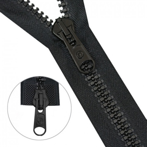 Молния "Трактор"Т5/2замка чёрный 85см (20шт)  фото 1