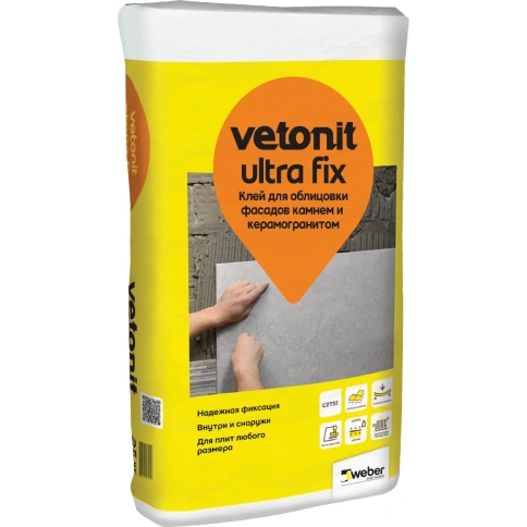Клей Вебер, Ветонит Ультра Фикс 25кг фото 1