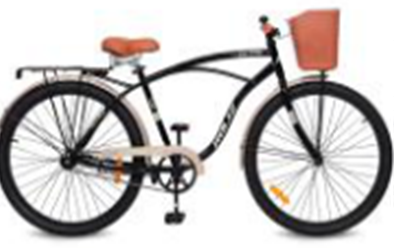 Велосипед 26" ROLIZ 18", 1ск, сталь, корзина, черный 26-309 М фото 1