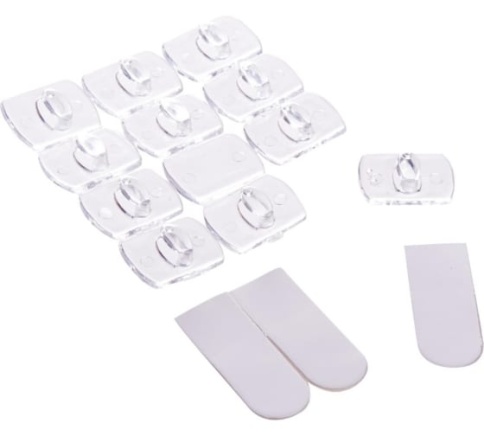 Крючок-липучка д/монтажа гирлянд 20шт/уп 18*12мм UCC-Y11 Clear Uniel фото 1