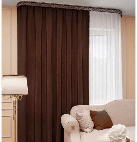 Портьера Канвас 150*260 шоколад ГП фото 1