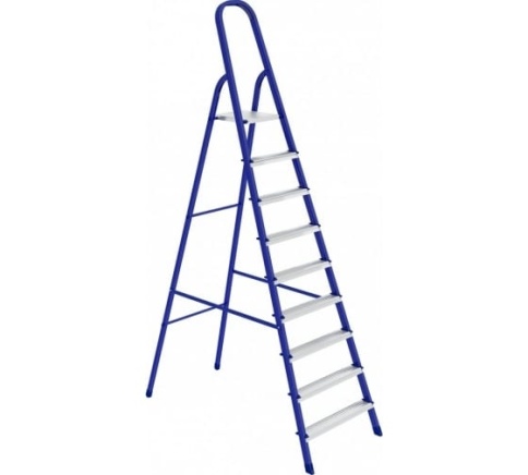 Стремянка стальная комбинированая, 9 ступеней (63-0-109) фото 1