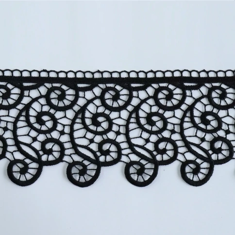 Гипюр 80247-черный / 10см фото 1