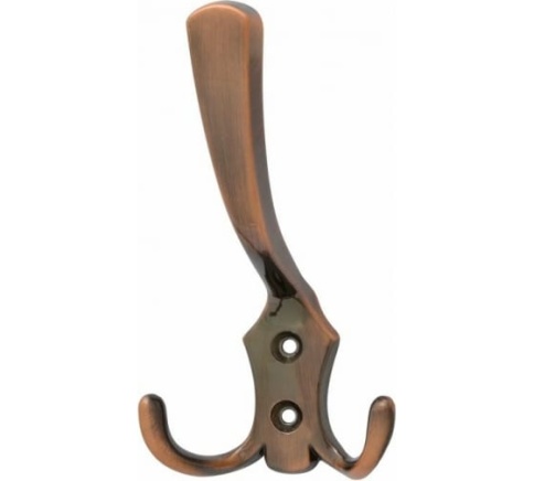 Крючок-вешалка №10 3-х рож. (ст.медь) фото 1
