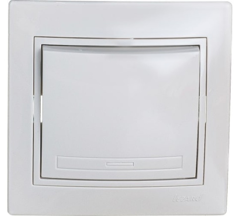 Lezard Выключатель с/у 1кл белый Мира 701-0202-100 фото 1