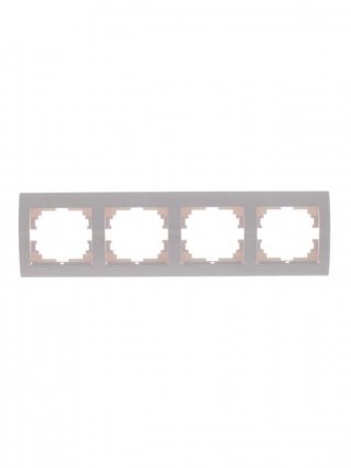 Lezard Рамка 4-ая горизонтальная белая DERIY 702-0200-149 фото 1