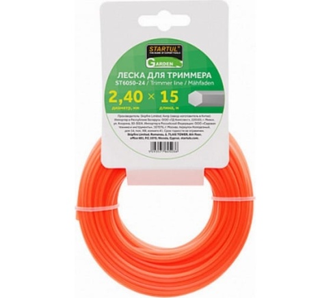 Леска для триммера 4,0х15 шестиугольник МOST-GARDEN фото 1