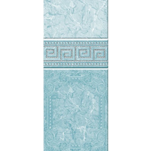 *Панели ПВХ 2,7х0,25х8 Крона Пласт Рим морская волна с глиттером фото 1