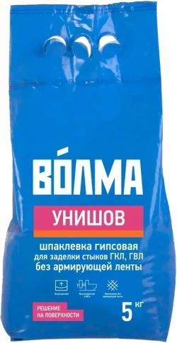 Шпаклевка "Волма Унишов" для стыков ГКЛ,ГВЛ 5кг фото 1