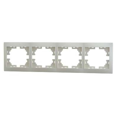 Lezard Рамка 4гн горизонт. б/встав. крем. Мира 701-0300-149 фото 1