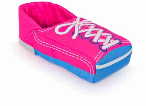 Матрасик для санок "Тяни-Толкай" Кеды с попоной (розовый) фото 1