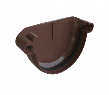 ЭЛИТ ЗАГЛУШКА ЖЕЛОБА универсальная ПВХ КОРИЧНЕВАЯ фото 1