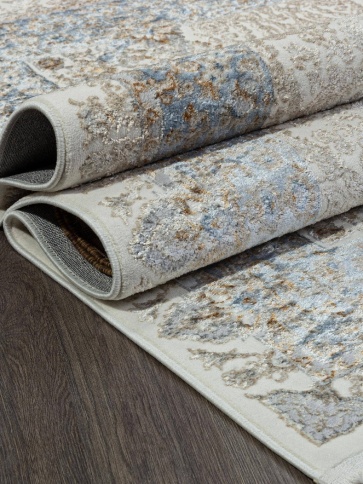 Ковер SAHARA 1,0*2,0 прямой 06066A L.Blue FDY/Crem HB Турция фото 2