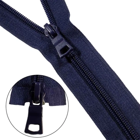 Молния "витая" Т7 2 замка 75см,т.синий фото 1