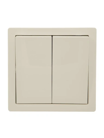 Lezard Выключатель о/у 2-х кл платина LETO 752-3500-101 фото 1