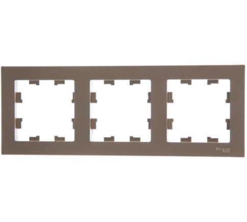 SchE Рамка 3-м универс.шампань ATN000503 фото 1