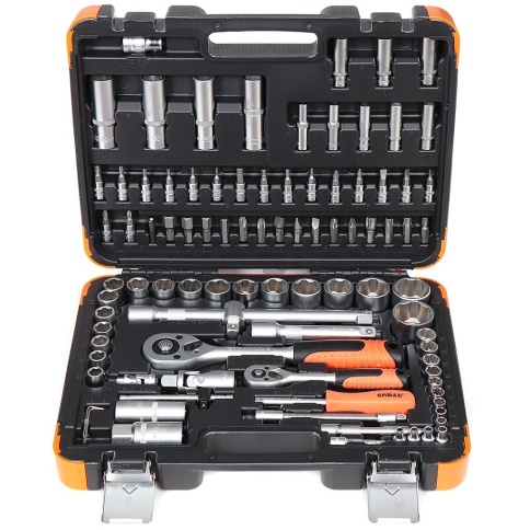 Набор инструмента слесарный 94 пр. Ермак 1/2", 1/4" CrV кейс 736-039 (325073) фото 1