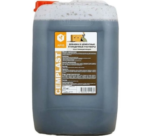 APIS Добавка пластифицирующая в штукатурные и кладочные р-ры CEMPLAST канистра 11кг фото 1