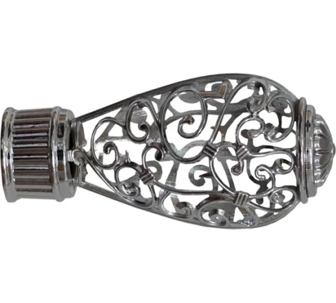 Наконечник 28мм Кружево Хром глянец!! фото 1