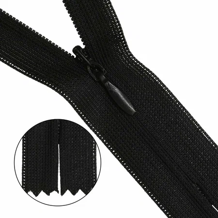 Молния потайная 18-20см черная фото 1