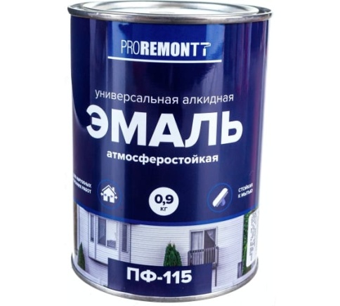 Эмаль ПФ-115 PROREMONTT Шоколадно-коричневый 0,9кг фото 1