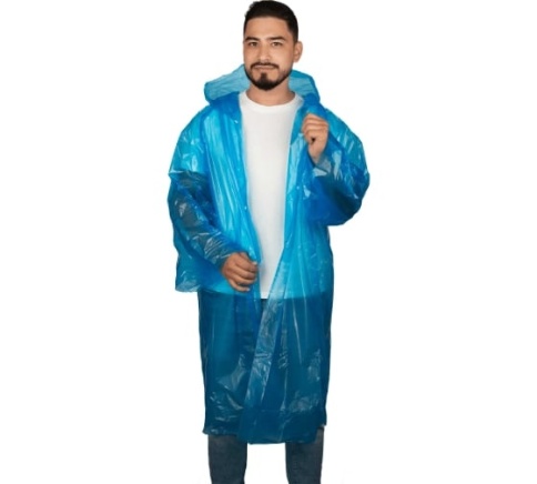Дождевик-плащ полиэтиленовый, на кнопках фото 1