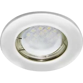 *Точечный светильник Ecola DL90 перламутровое серебро плоский фото 1