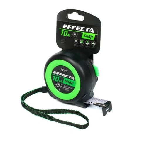 Рулетка Effecta Snap 10м/25мм, автостоп (561025) фото 1