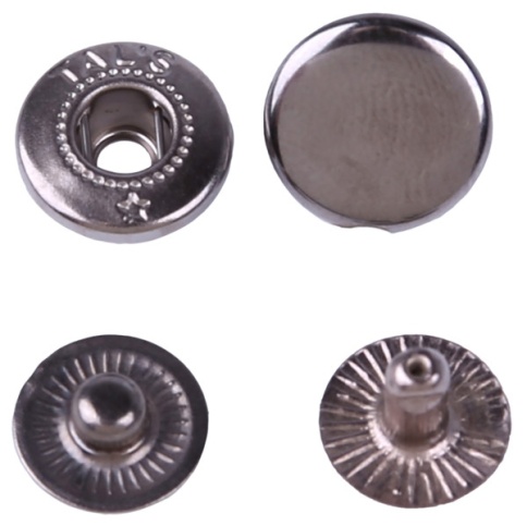 Кнопка L-12 цв.черный никель 12,5мм фото 1