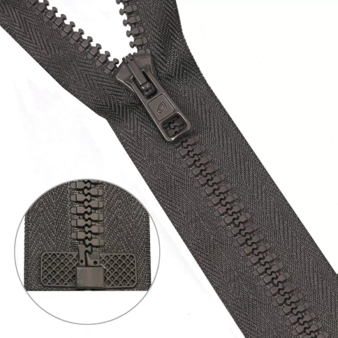 Молния трактор разъемная Т10 (6мм) ,1замок 70 см, графит фото 1